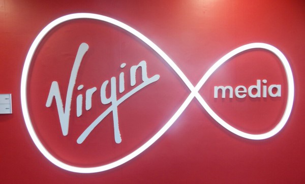 Bespoke LED Sign that is displayed in the Virgin Media offices